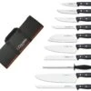 3 Claveles Knife Bag With 9 Knives + 1 Sharpening Steel From The DOMVS Series