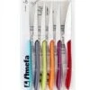 Amefa Eclat 6-piece Steak Knife Set - Multicoloured Handles -Kitchen Knife Shop amefa eclat 6 piece steak knife set multicoloured handles