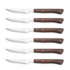 Arcos 6-piece Steak Knife Set With Wooden Handles And Serrated Edges