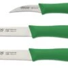 ARCOS Nova 3-piece Paring Knife Set - Green Handles -Kitchen Knife Shop arcos nova 3 piece paring knife set green handles