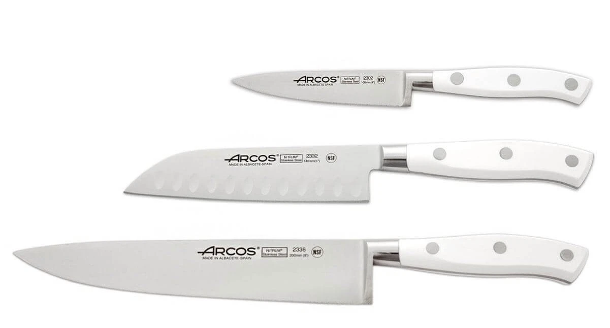Arcos Riviera White 3-piece Kitchen Knife Set 4 Arcos Riviera White 3-piece Kitchen Knife Set - Image 2