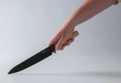 BergHOFF Ron Titan Ash Wood Carving Knife 19cm - Black Titanium Coating -Kitchen Knife Shop berghoff ron titan ash wood carving knife 19cm black titanium coating 3
