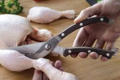 Berghoff Essentials Poultry Shears With Wooden Riveted Handles -Kitchen Knife Shop bergoff essentials poultry shears wooden riveted handles 2