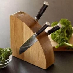 Bisbell Magnetic Knife Block Made Of Oak Wood -Kitchen Knife Shop bisbell magnetic knife block oak wood 3