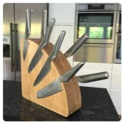 Bisbell Magnetic Knife Block Made Of Oak Wood -Kitchen Knife Shop bisbell magnetic knife block oak wood 4