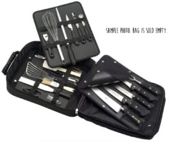 Chef Backpack With 18 Slots And 2 Removable Trays For Kitchen Tools -Kitchen Knife Shop chef backpack empty bag 18 slots 2 removable trays kitchen tools 2