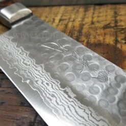 Jikko Mahogany Tsuchime Japanese Nakiri Knife 16cm Damascus Steel Blade -Kitchen Knife Shop jikko mahogany tsuchime japanese nakiri knife 16cm damascus steel blade 2