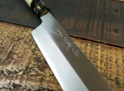 Jikko Tokusei Japanese Usuba Knife 16.5cm Nihon Steel Blade, Magnolia Wood Handle -Kitchen Knife Shop jikko tokusei japanese usuba knife 16cm nihon steel blade magnolia handle 3