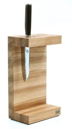 Kai C-shaped Knife Block - Made Of Oak Wood -Kitchen Knife Shop kai c shaped knife block made of oak wood 3