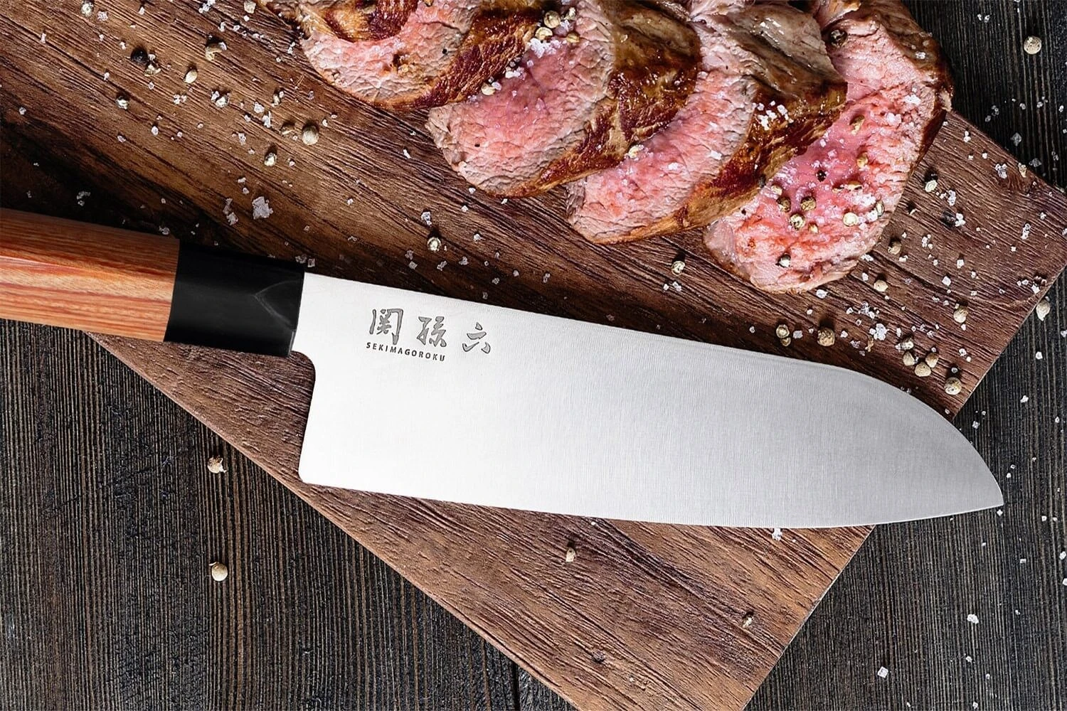 KAI Seki Magoroku Redwood Santoku Knife 17cm 4 KAI Seki Magoroku Redwood Santoku Knife 17cm - Image 2