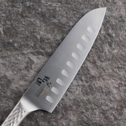Kai Seki Shoso Santoku Knife Scalloped Blade 16.5cm -Kitchen Knife Shop kai seki magoroku shoso santoku knife scalloped blade 16cm 2