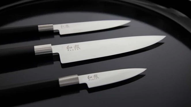 KAI Wasabi Black 3-piece Knife Set: 2 Utility Knives & 1 Chef Knife 4 KAI Wasabi Black 3-piece Knife Set: 2 Utility Knives & 1 Chef Knife - Image 2
