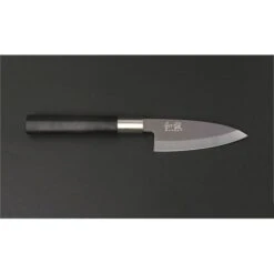 KAI Wasabi Black Deba Knife 10.5cm -Kitchen Knife Shop kai wasabi black deba knife 1