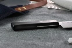 Kanetsugu Rev 21 Santoku Knife Micro-serrated Blade 13.5cm -Kitchen Knife Shop kanetsugu rev 21 santoku knife micro serrated blade 13cm 3