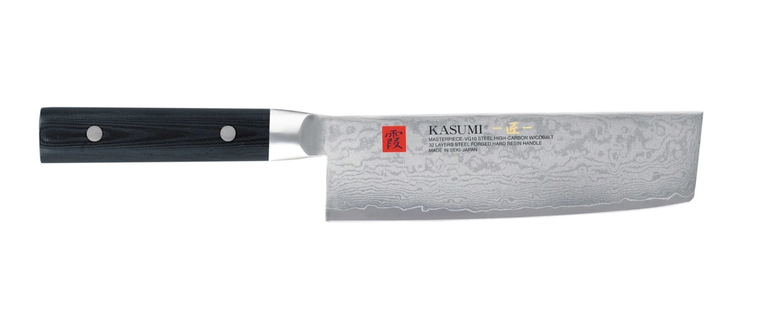 Kasumi Masterpiece Nakiri Knife Damascus Steel Blade 17cm