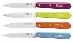 Opinel N°112 Set Of 4 Paring Knives 10cm With Colourful Handles