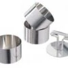 PATISSE Set Of 3 Stainless Steel Cake Rings 9cm + Tamper -Kitchen Knife Shop patisse 3 piece cake ring set tamper