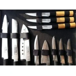 Pradel Excellence Knife Case With 11 Japanese-style Knives -Kitchen Knife Shop pradel excellence 11 piece knife case japanese style 2