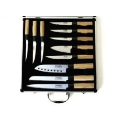 Pradel Excellence Knife Case With 11 Japanese-style Knives -Kitchen Knife Shop pradel excellence 11 piece knife case japanese style 6