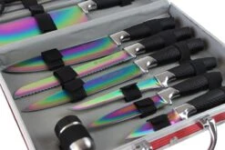 Pradel Excellence 12- Piece Knife Case - Blades With Titanium Coating -Kitchen Knife Shop pradel excellence 12 piece knife case blades titanium coating 3