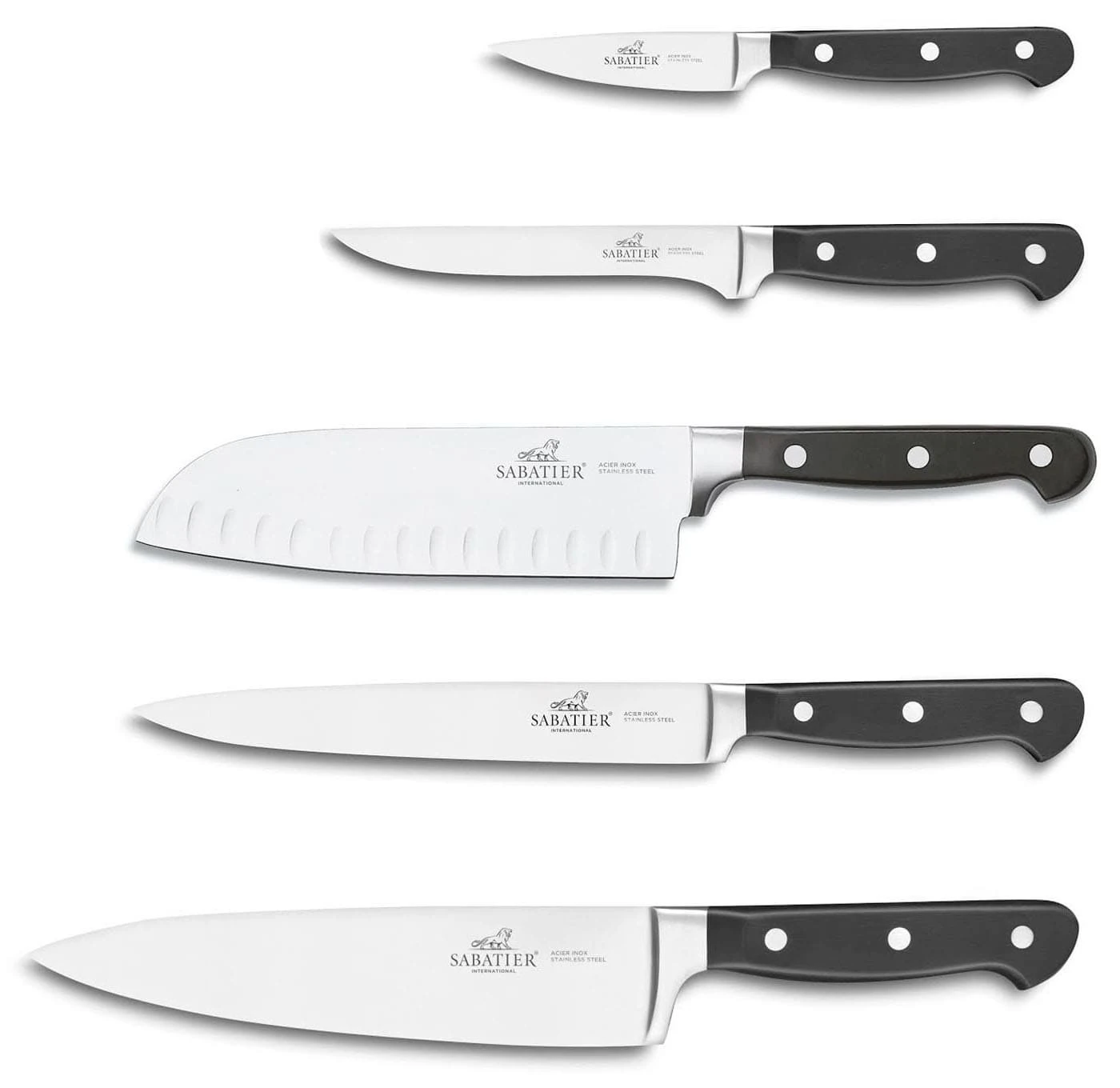 Sabatier Professional Knife Bag Equipped With 5 Kitchen Knives 4 Sabatier Professional Knife Bag Equipped With 5 Kitchen Knives - Image 2