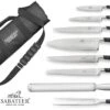 Sabatier Edonist 6-piece Knife Bag Set + 1 Carving Fork + 1 Sharpening Steel -Kitchen Knife Shop sabatier edonist 6 piece knife bag set 1 carving fork 1 sharpening steel