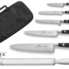 Sabatier Ideal 100% Forged Set Of 5 Kitchen Knives + 1 Sharpening Steel + Knife Bag -Kitchen Knife Shop sabatier ideal forged set 5 kitchen knives 1 sharpening steel knife bag