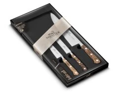 Sabatier Provençao 3-piece Knife Set 100% Forged Blades, Olive Wood Handles