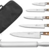 Sabatier Provençao 5-piece Knife Set + 1 Sharpening Steel + Knife Bag