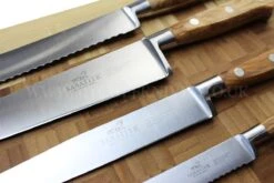 Sabatier Provençao White Knife Block With 5 Kitchen Knives - Olive Wood Handles -Kitchen Knife Shop sabatier provencao white knife block 5 kitchen knives olive wood handles 3