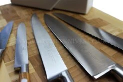 Sabatier Provençao White Knife Block With 5 Kitchen Knives - Olive Wood Handles -Kitchen Knife Shop sabatier provencao white knife block 5 kitchen knives olive wood handles 7