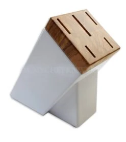 Sabatier Provençao White Knife Block With 5 Kitchen Knives - Olive Wood Handles -Kitchen Knife Shop sabatier provencao white knife block 5 kitchen knives olive wood handles 8