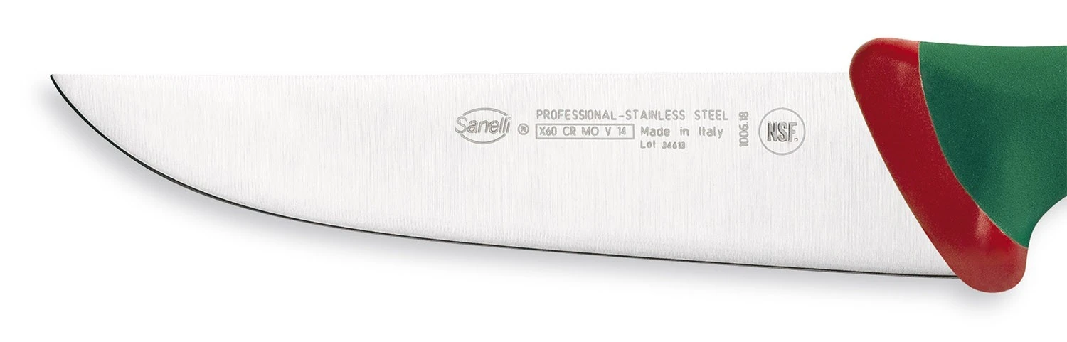 Sanelli Premana Butcher's Knife 18cm - Green Handle 4 Sanelli Premana Butcher's Knife 18cm - Green Handle - Image 2