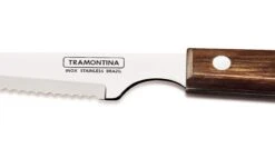 Tramontina 6-piece Steak Knife Set - Brown Handles And Serrated Blades -Kitchen Knife Shop tramontina 6 piece steak knife set brown handles serrated blades 3