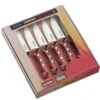 Tramontina 6-piece Steak Knife Set - Red Polywood Handles And Serrated Blades