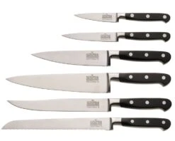 V. Sabatier Set Of 6 Kitchen Knives With Triple-riveted Handles