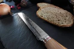 Wusaki Damas VG10 Bread Knife 20cm Olive Wood Handle -Kitchen Knife Shop wusaki damas vg10 bread knife 20cm olive wood handle 5
