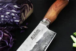 Wusaki Damas VG10 Nakiri Knife 17cm Olive Wood Handle -Kitchen Knife Shop wusaki damas vg10 nakiri knife 17cm olive wood handle 3