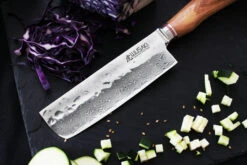 Wusaki Damas VG10 Nakiri Knife 17cm Olive Wood Handle -Kitchen Knife Shop wusaki damas vg10 nakiri knife 17cm olive wood handle 5