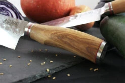 Wusaki Damas VG10 Nakiri Knife 17cm Olive Wood Handle -Kitchen Knife Shop wusaki damas vg10 nakiri knife 17cm olive wood handle 6