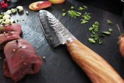 Wusaki Damas VG10 Santoku Knife 17cm Olive Wood Handle -Kitchen Knife Shop wusaki damas vg10 santoku knife 17cm olive wood handle 4