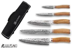 Wusaki Damas VG10 Set With 5 Kitchen Knives + 1 Roll Bag