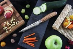 Wusaki Damas VG10 Set With 5 Kitchen Knives + 1 Roll Bag -Kitchen Knife Shop wusaki damas vg10 set 5 kitchen knives 1 roll bag 6