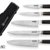 Wusaki Ebony VG10 Set With 5 Kitchen Knives + 1 Roll Bag -Kitchen Knife Shop wusaki ebony vg10 set 5 kitchen knives 1 roll bag