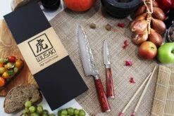 Wusaki Pakka X50 Pack With Chef Knife + Paring Knife + Whetstone 1000/3000 -Kitchen Knife Shop wusaki pakka x50 pack chef knife paring knife whetstone 3
