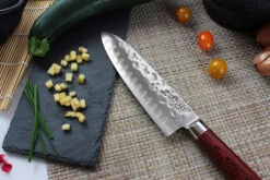 Wusaki Pakka X50 Santoku Knife 17cm Pakkawood Handle -Kitchen Knife Shop wusaki pakka x50 santoku knife 17cm pakkawood handle 2