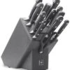 WUSTHOF Classic 12-piece Knife Block Set - Black Anthracite Block -Kitchen Knife Shop wusthof classic 12 piece knife block anthracite black
