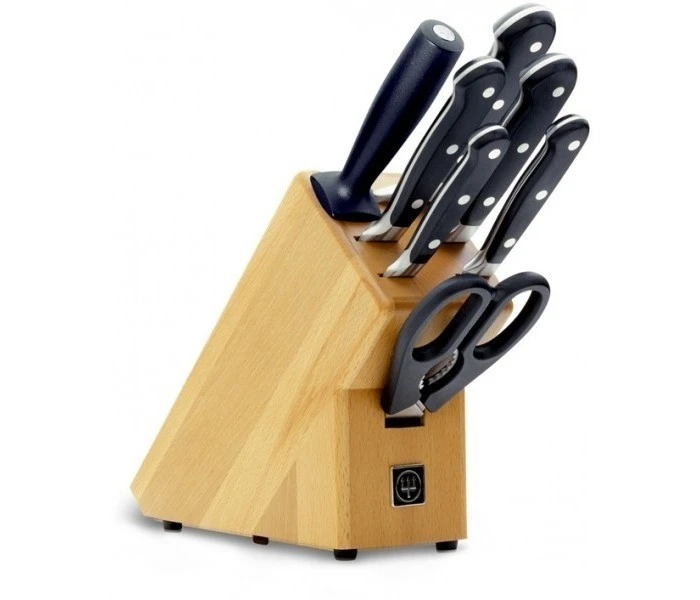 Wusthof Classic 7-piece Knife Block Natural Coloured Beech Wood 3 Wusthof Classic 7-piece Knife Block Natural Coloured Beech Wood