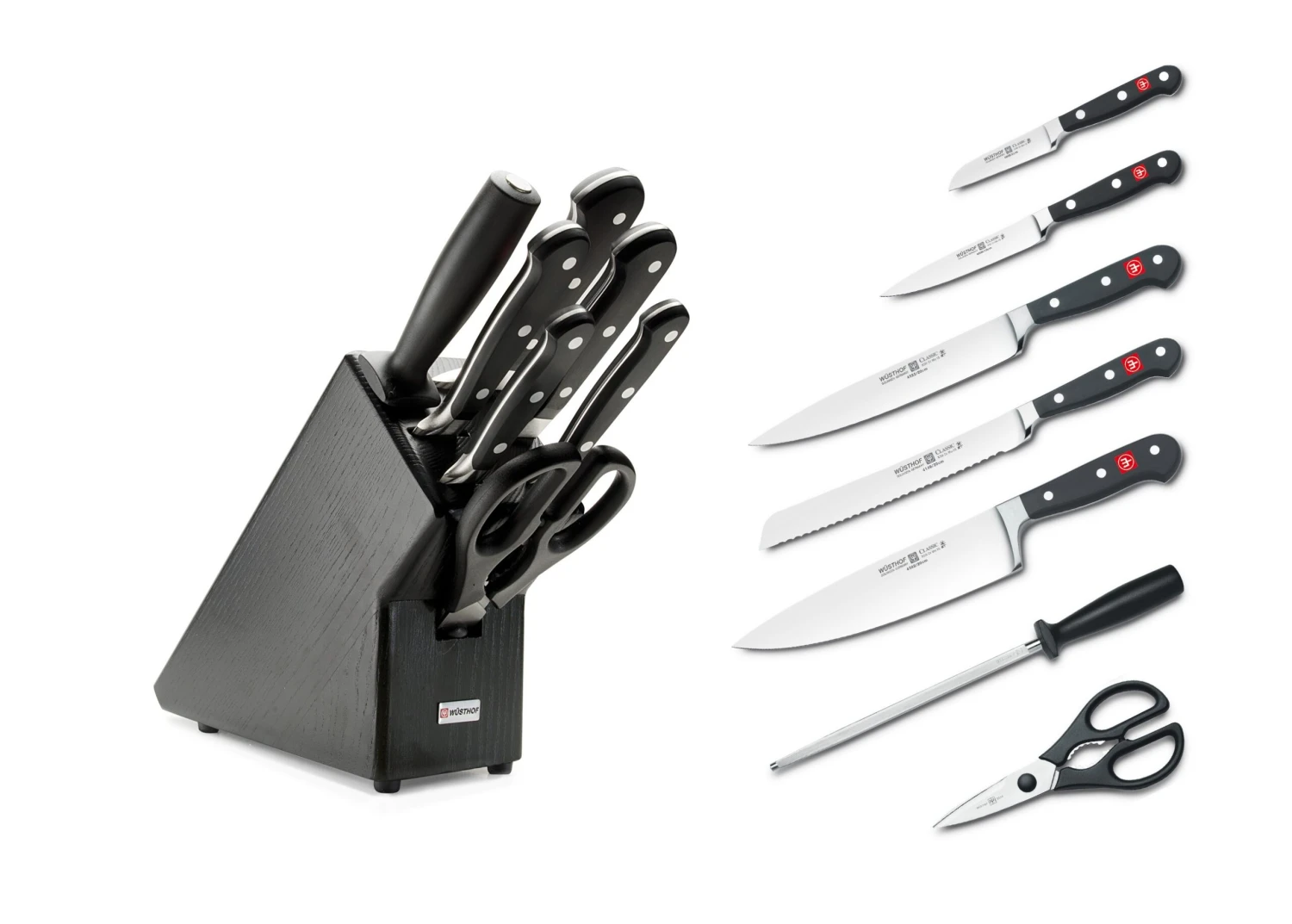 Wusthof Classic 7-piece Knife Block In Black Colour 4 Wusthof Classic 7-piece Knife Block In Black Colour - Image 2