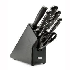 Wusthof Classic 7-piece Knife Block In Black Colour